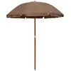 vidaXL Parasol avec mât en acier 180 cm Taupe