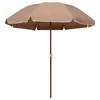 vidaXL Parasol avec mât en acier 240 cm Taupe