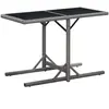 vidaXL Table de jardin Anthracite 110x53x72 cm Verre et résine tressée