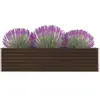 vidaXL Jardinière 320x40x77 cm Acier galvanisé Marron
