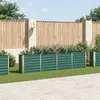 vidaXL Jardinière 320x40x77 cm Acier galvanisé Vert