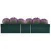 vidaXL Lit surélevé de jardin Acier galvanisé 400x80x45 cm Vert