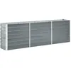 vidaXL Lit surélevé de jardin Acier galvanisé 240x40x77 cm Gris