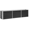 vidaXL Lit surélevé de jardin Acier galvanisé 240x40x45 cm Anthracite