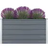 vidaXL Jardinière 100 x 100 x 45 cm Acier galvanisé Gris