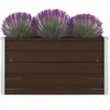 vidaXL Jardinière 100 x 100 x 45 cm Acier galvanisé Marron