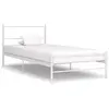 vidaXL Cadre de lit Blanc Métal 100 x 200 cm