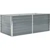 vidaXL Jardinière 160 x 80 x 45 cm Acier galvanisé Gris