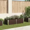 vidaXL Jardinière 160 x 80 x 45 cm Acier galvanisé Marron