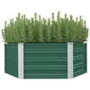 vidaXL Jardinière 129 x 129 x 46 cm cm Acier galvanisé Vert
