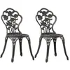 vidaXL Bistrostoelen 2 st gietaluminium bronskleurig47862