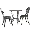 vidaXL Salon de bistro 3 pcs Aluminium coulé