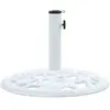 vidaXL Socle de parasol Blanc 12 kg 48 cm Fonte