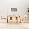 vidaXL Chaises à manger lot de 6 crème bois courbé et similicuir