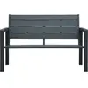 vidaXL Banc de jardin 120 cm PEHD Gris Aspect de bois