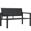vidaXL Banc de jardin 120 cm PEHD Noir Aspect de bois