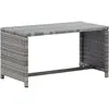 vidaXL Table basse Anthracite 70x40x38 cm Résine tressée