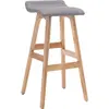 vidaXL Chaise de bar Gris clair Tissu