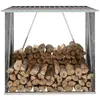 vidaXL Abri de stockage de bois Acier galvanisé 163x83x154 cm Marron