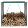 vidaXL Abri de stockage de bois Acier galvanisé 163x83x154 cm Vert