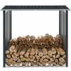vidaXL Abri de stockage à bois Acier galvanisé 172x91x154cm Anthracite