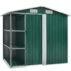 vidaXL Abri de jardin avec étagère Vert 205x130x183 cm Fer