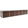 vidaXL Lit surélevé de jardin Acier galvanisé 480x80x77 cm Marron