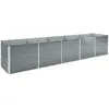 vidaXL Lit surélevé de jardin Acier galvanisé 400x80x77 cm Gris