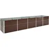vidaXL Lit surélevé de jardin Acier galvanisé 400x80x77 cm Marron