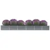 vidaXL Lit surélevé de jardin Acier galvanisé 480x80x45 cm Gris