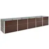 vidaXL Lit surélevé de jardin Acier galvanisé 400x80x45 cm Marron