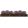 vidaXL Lit surélevé de jardin Acier galvanisé 480x80x45 cm Marron