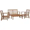 vidaXL Salon de jardin 4 pcs Bois d'acacia solide