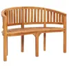 vidaXL Banc de jardin en forme de banane 120 cm Teck solide