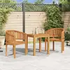 vidaXL Chaise en forme de banane Bois de teck solide