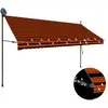 vidaXL Auvent manuel rétractable avec LED 350 cm Orange et marron