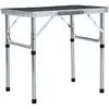 vidaXL Table pliable de camping Gris Aluminium 60x45 cm