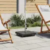 vidaXL Socle de parasol Granite 30 kg Carré Noir