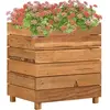 vidaXL Plantenbak verhoogd 50x40x55 cm gerecycled teakhout en staal47424