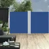 vidaXL Auvent latéral rétractable Bleu 140 x 600 cm