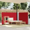 vidaXL Auvent latéral rétractable Rouge 120 x 600 cm