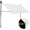 vidaXL Auvent manuel rétractable avec LED 300 cm Crème