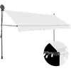 vidaXL Auvent manuel rétractable avec LED 350 cm Crème