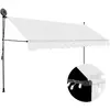 vidaXL Auvent manuel rétractable avec LED 400 cm Crème
