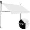 vidaXL Auvent manuel rétractable avec LED 250 cm Crème