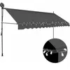 vidaXL Auvent manuel rétractable avec LED 350 cm Anthracite