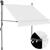 vidaXL Auvent manuel rétractable avec LED 100 cm Crème