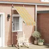 vidaXL Auvent rétractable manuel 100 cm Rayures jaunes et bleues