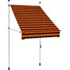 vidaXL Auvent manuel rétractable 100 cm Orange et marron