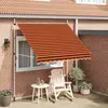 vidaXL Auvent manuel rétractable 250 cm Orange et marron
